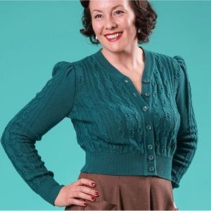 Emmy Design Sweden ice skater cardigan 1940s vintage style